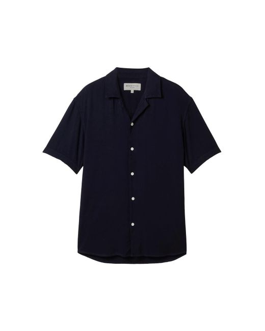 Tom Tailor T- relaxed garment dye shirt, sky captain blue für Herren