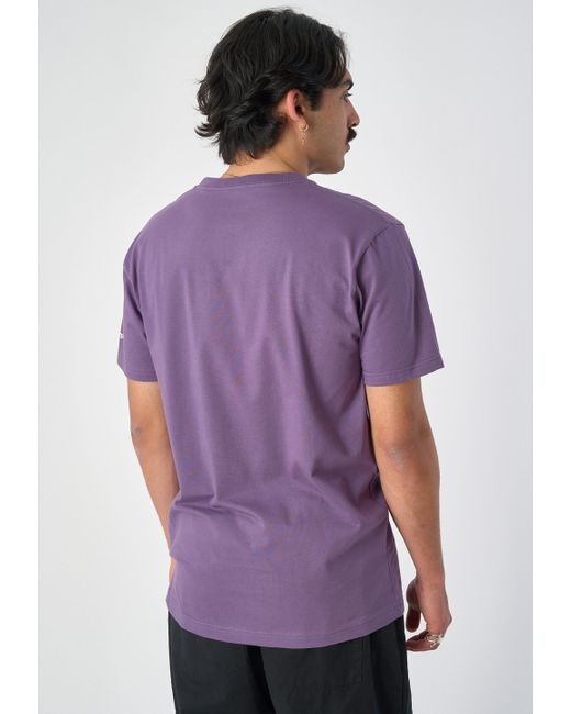 CLEPTOMANICX T-Shirt Mowe mit klassischem Print in Purple für Herren