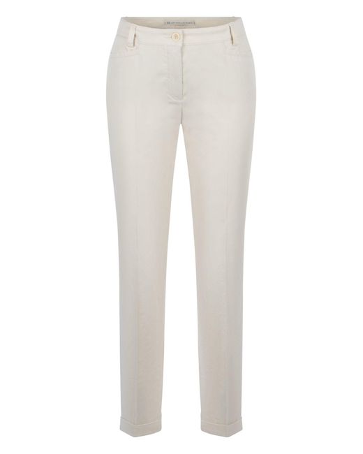 RAFFAELLO ROSSI White 5-Pocket-Jeans Hose Ute wollweiß