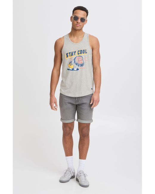 INDICODE Rundhalsshirt IDDanis Modernes Tanktop in White für Herren