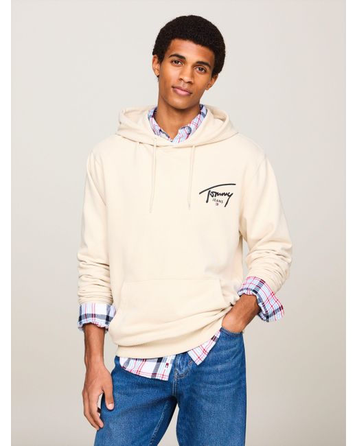 Tommy Hilfiger Kapuzensweatshirt TJM REG ENTRY GRAPHIC HOODIE EXT mit Logoschriftzug in White für Herren