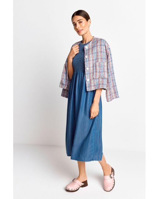 Rich & Royal A-Linien-Kleid Blue Midi Dress lenzing