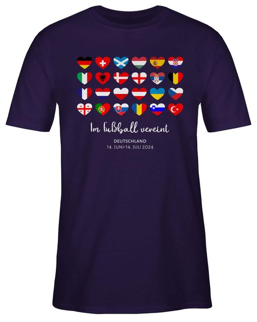 Shirtracer T-Shirt Im Fußball vereint in Blue für Herren