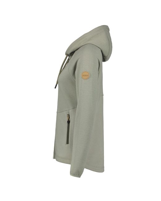 Icepeak Green Strickfleecejacke Magdala Midlayer mit Kapuze
