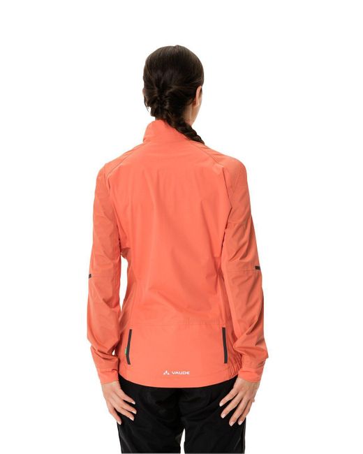 Vaude Orange Outdoorjacke Women's Kuro Rain Jacket (1-St) atmungsaktive Regenjacke