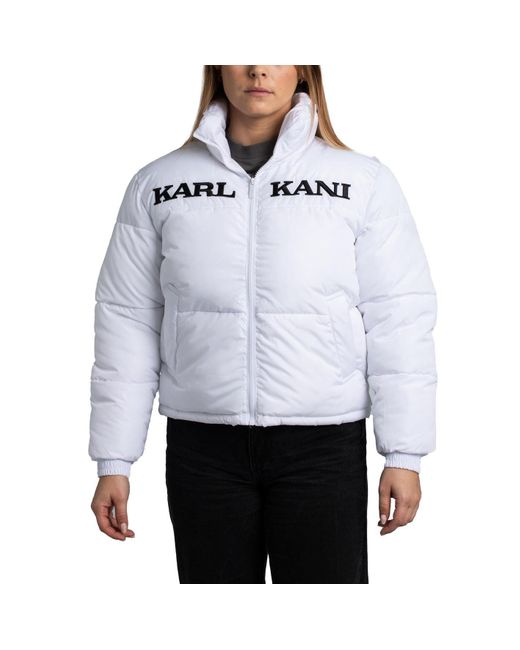 Karlkani White Winterjacke Retro Essential Puffer Jacket