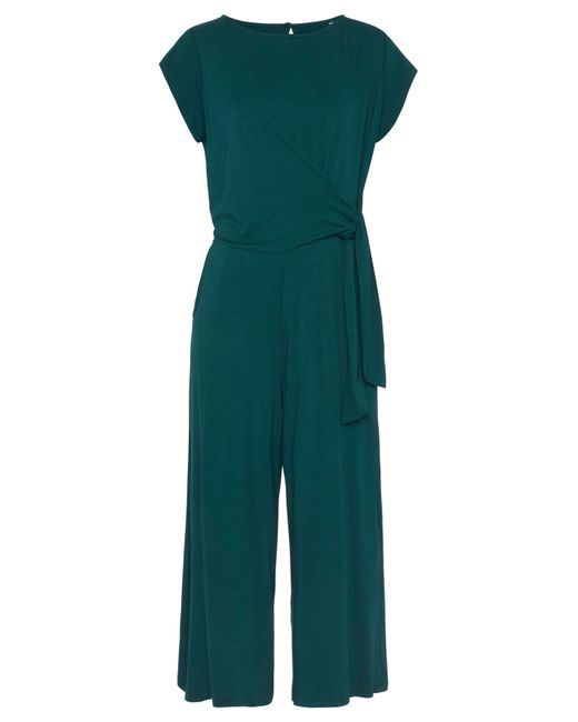Lascana Green Culotte-Overall mit Knotendetail in der Taille, eleganter Jumpsuit, festlich