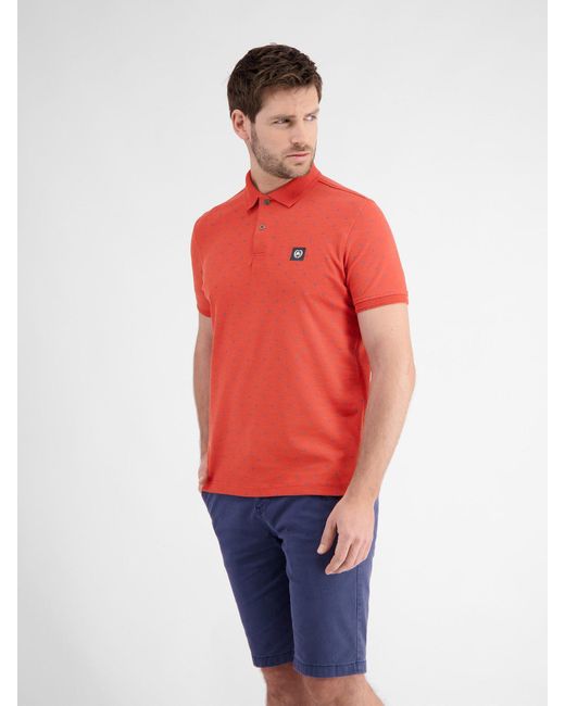 Lerros Poloshirt mit Punkt-Print in Red für Herren