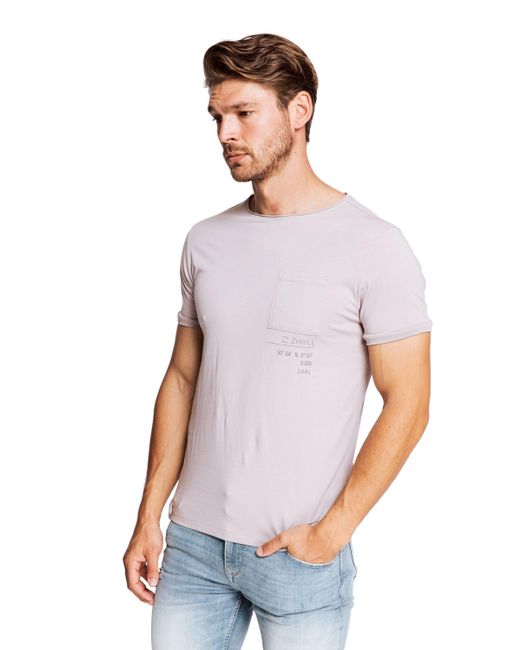 Zhrill T-Shirt PIERRE Lavender (0-tlg) in White für Herren