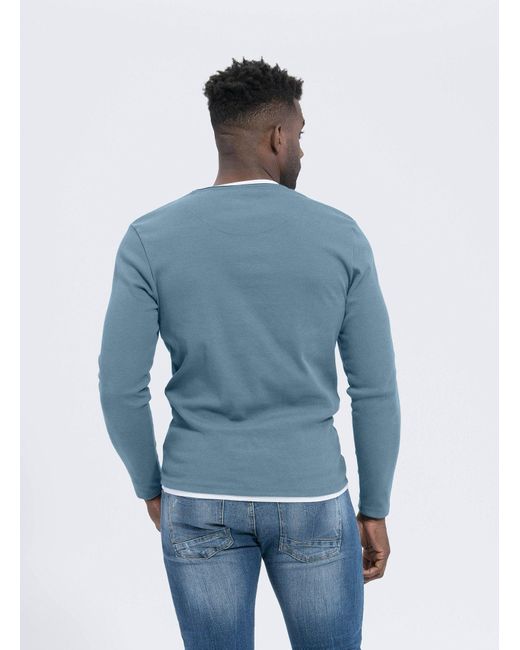 Key Largo Sweatshirt MSW SARASOTA round in Blue für Herren