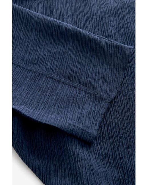 Next Blue Langarmbluse Langärmelige Bluse mit Fledermausärmeln (1-tlg)