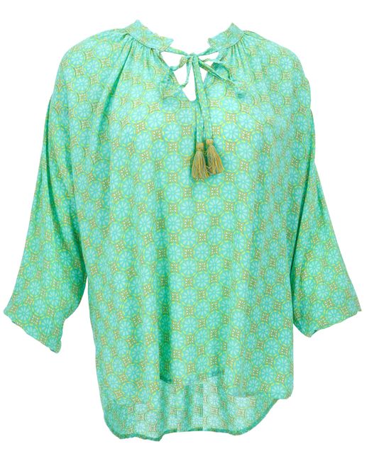 Guru-Shop Green Longbluse Blusentunika