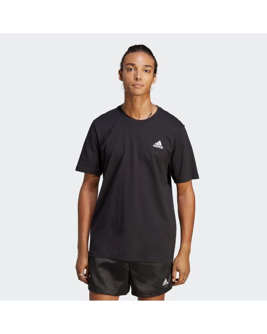 Adidas Essentials Embroidered Small Logo in Black für Herren