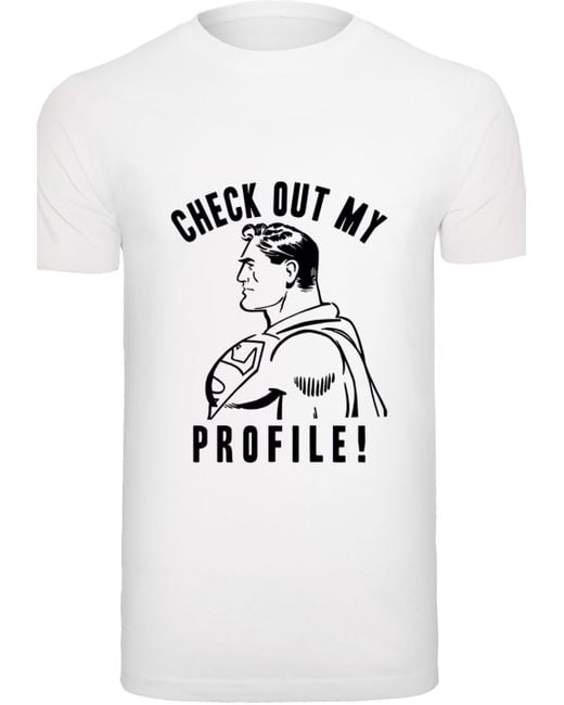 F4NT4STIC T-Shirt DC Comics Superman Check out my Profile ,Premium Merch,Regular-Fit,Basic,Bedruckt in White für Herren