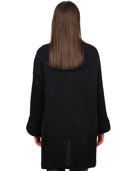 Reichstadt Black Strickpullover Gemütlicher Oversized Pullover 25RSW067 (1-tlg) One Size