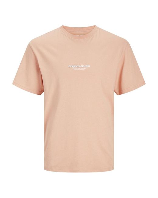 Jack & Jones T-Shirt JORVESTERBRO TEE SS CREW NECK NOOS in Pink für Herren
