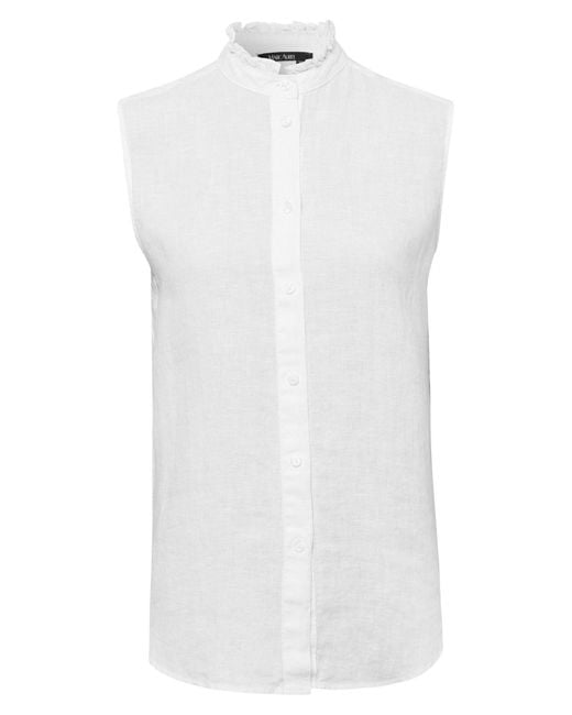 MARC AUREL White Blusentop aus Leinen