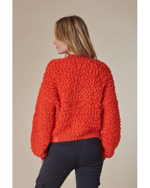 Zhrill Red Strickpullover GLORIA mit Bouclé-Struktur