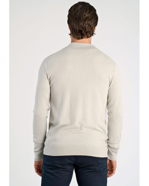 Lindbergh Langarm-Poloshirt Troyer in Gray für Herren