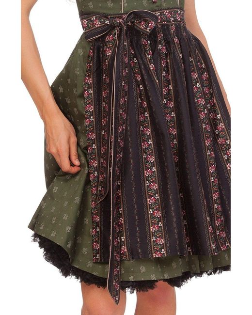 Alpenfee Tracht Brown Midi Dirndl 2tlg.