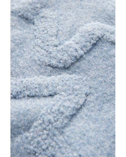 Next Blue Strickpullover mit V-Ausschnitt und Struktur-Stern (1-tlg)