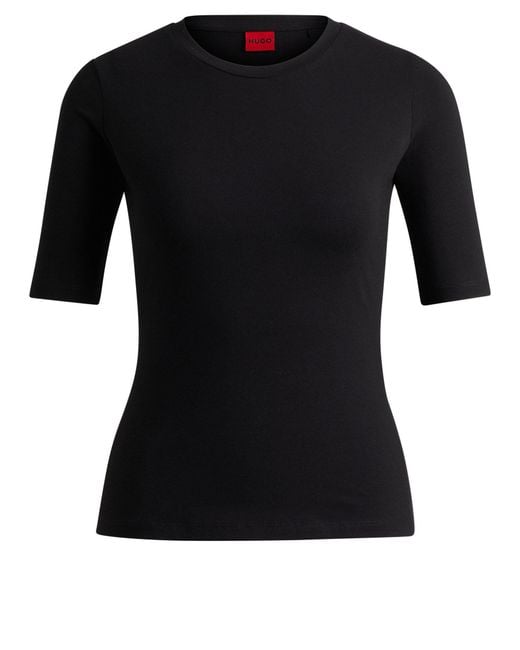 HUGO Black T-Shirt Darnelia (1-tlg)