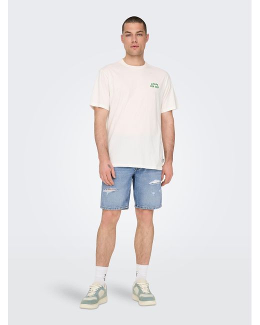 Only & Sons Jeansbermudas in Blue für Herren
