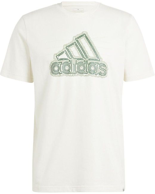 Adidas Kurzarmshirt M GROWTH BOS T NONDYE in White für Herren