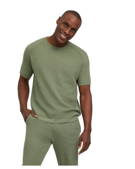 Falke T-Shirt mit Leinenanteil in Green für Herren
