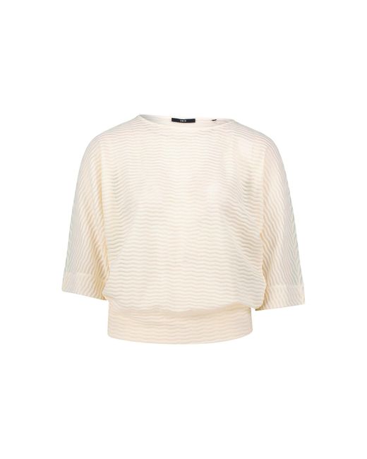 Zero White Sweatshirt mit Strukturmuster strukturiert
