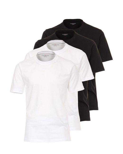 CASA MODA 4er Pack Basic in Black für Herren