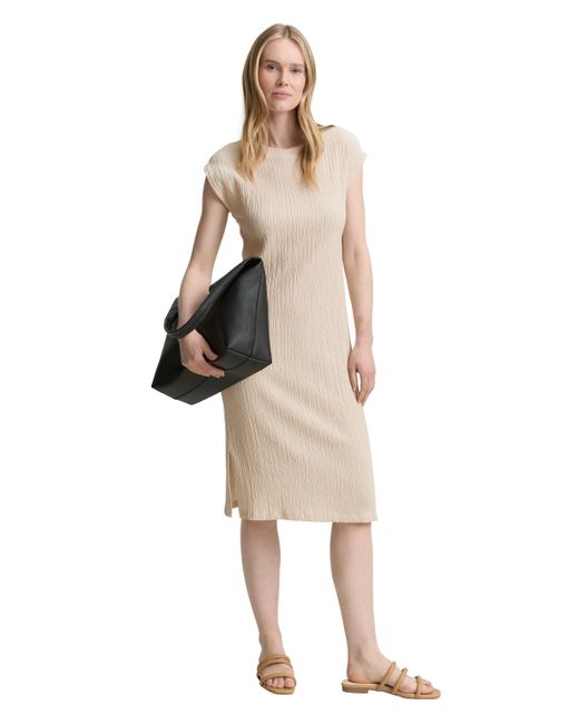 Tom Tailor White Strickkleid