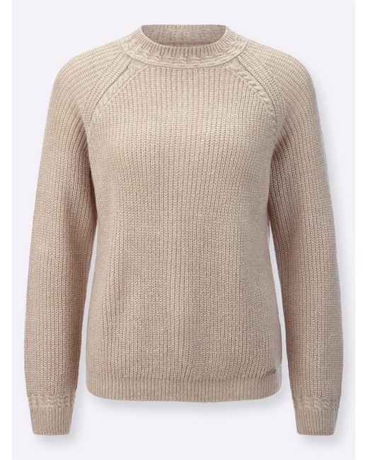 WITT Gray Strickpullover Stehkragenpullover