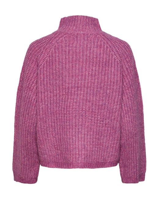 Pieces Pink Strickpullover NELL (1-tlg) Plain/ohne Details
