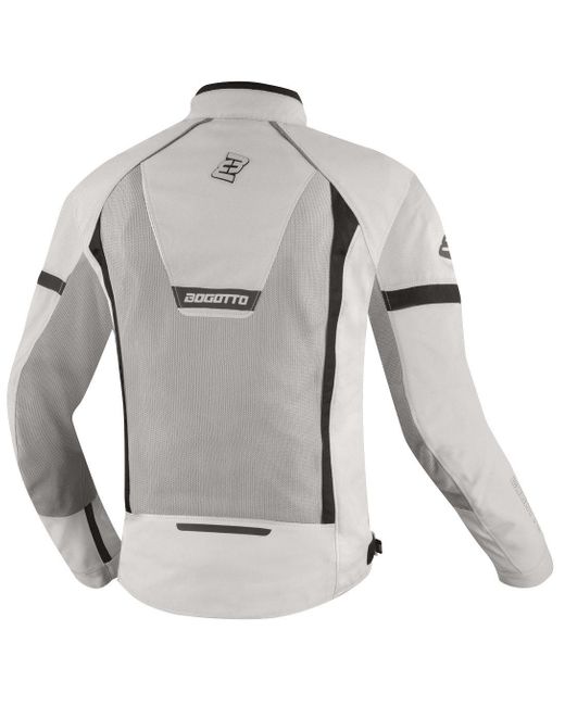 Bogotto Motorradjacke Alastor Air Mesh Motorrad Textiljacke Schulterprotektoren enthalten,Verbindungsreißverschluss in Gray für Herren