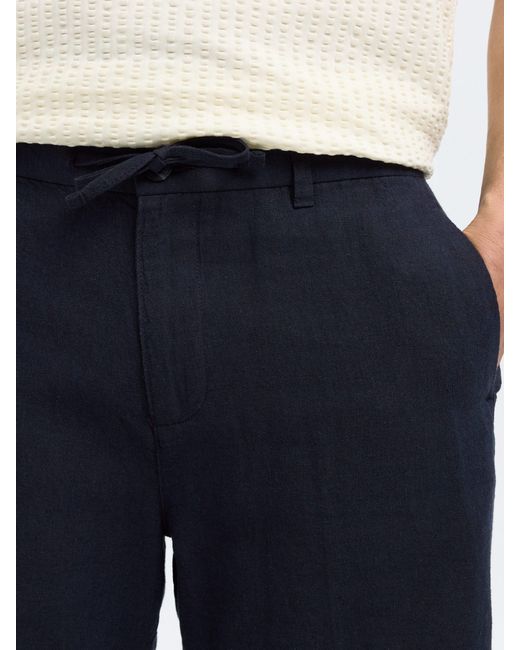 SELECTED SLHREGULAR-LEROY LINEN BLD SHORTS N in Black für Herren