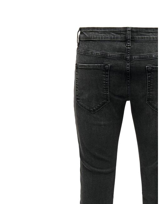 Only & Sons Jeans Slim Fit Denim Pants 7140 in Schwarz in Black für Herren