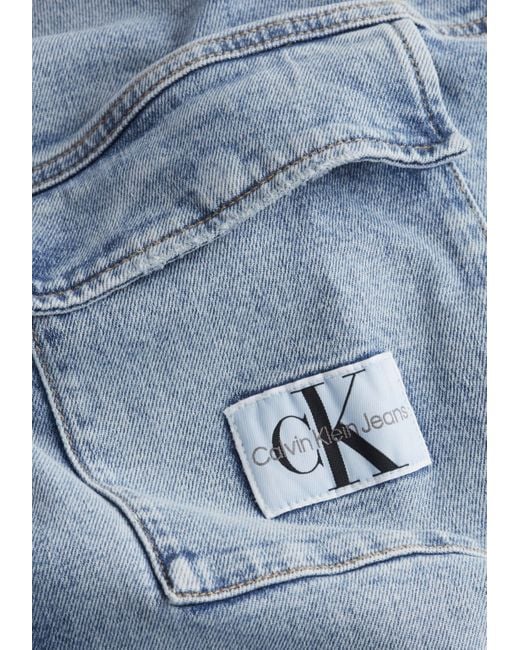 Calvin Klein Jeanshemd UTILITY SHIRT JACKET PLUS in Blau für Herren | Lyst  DE
