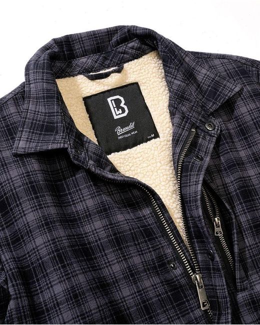 BRANDIT Fleecejacke Classic Sherpa Jacket in Blue für Herren