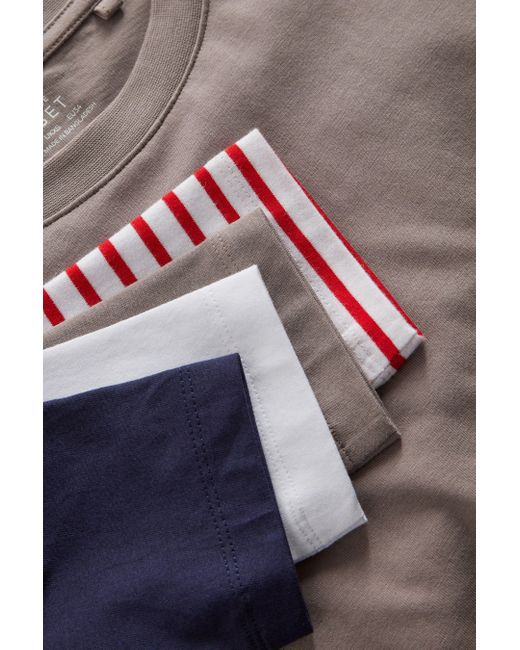 The Set Blue Langarmshirt Langarmshirts aus schwerem Stoff, 4er-Pack (4-tlg)