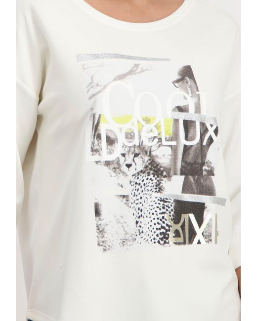 Monari White Sweatshirt mit Frontprint