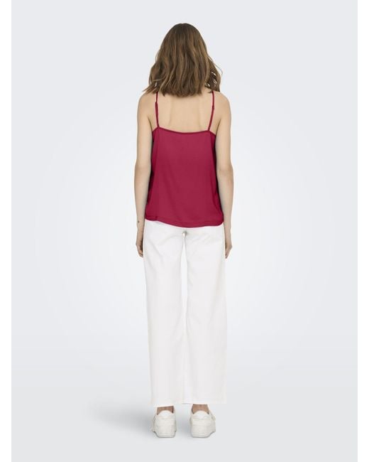ONLY Red Spaghettitop ONLDEBBIE SINGLET NOOS WVN