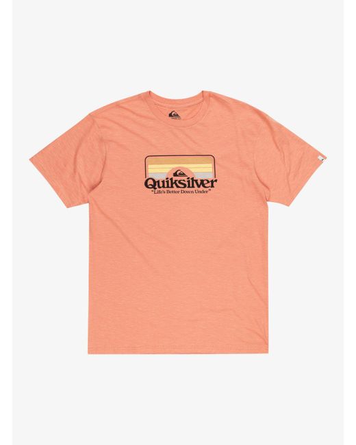 Quiksilver T-Shirt STEPINSIDESS TEES in Pink für Herren