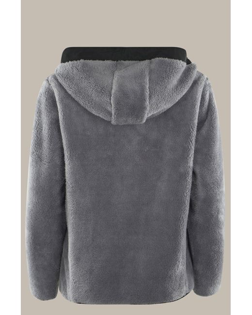 Hajo Blue Plüschjacke Teddyjacke mit Kapuze und Zipp