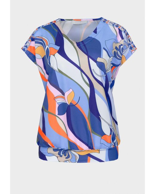 Bianca Blue Print-Shirt JULIE mit coolem Allover-Dessin in Trendfarben
