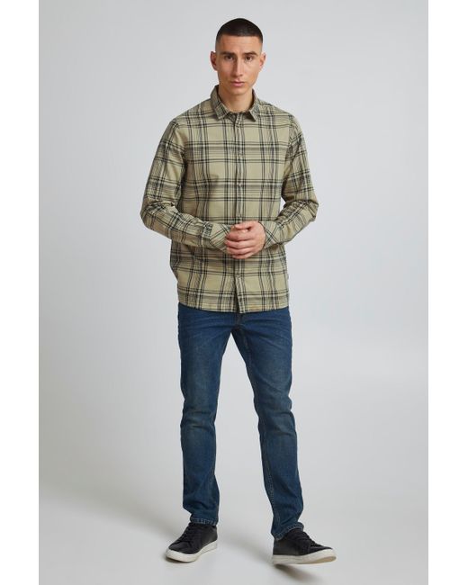 Solid Langarmhemd SDAlexx Check SH in Green für Herren