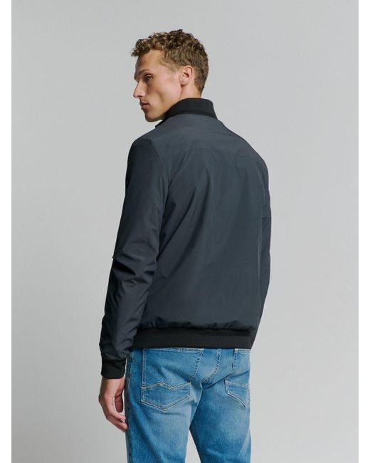 No Excess Anorak Jacket Short Fit Clean Soft in Blue für Herren