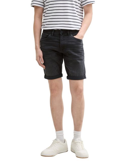 Tom Tailor Jeansshorts JOSH im Five-Pocket Style in Black für Herren