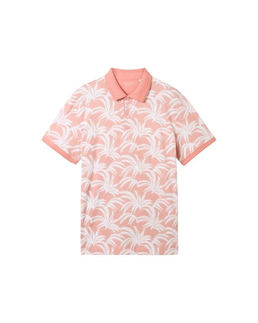 Tom Tailor Poloshirt allover printed polo in Pink für Herren