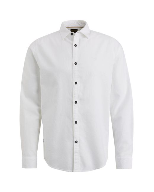 PME LEGEND T- Long Sleeve Shirt Ctn/Linen in White für Herren
